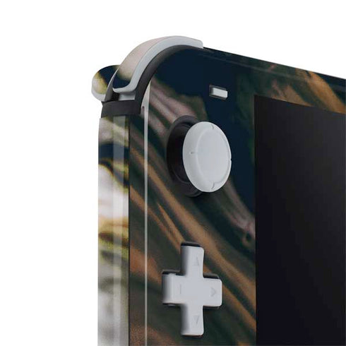 Copper and Black Marble Ink Nintendo Switch Lite Skin